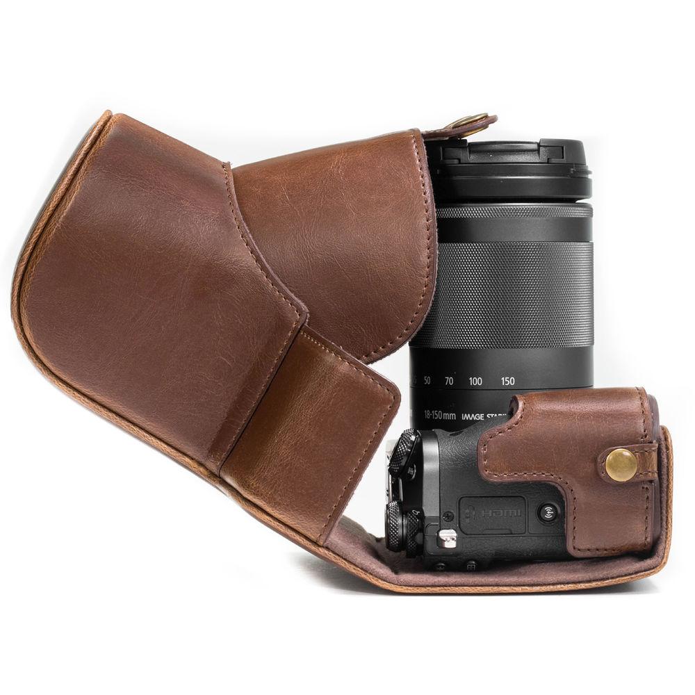 MegaGear MG1180 Ever Ready PU Leather Case & Strap for Canon EOS M6 & 18-55mm