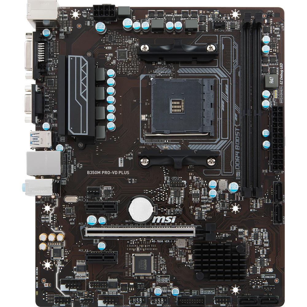 MSI B350M PRO-VD PLUS AM4 Micro-ATX Motherboard