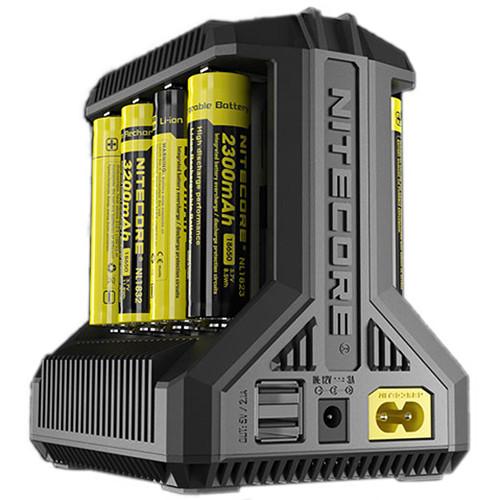 Nitecore i8 Multi-Slot Intelligent Charger for Lithium-Ion, NiMH, or NiCD Batteries