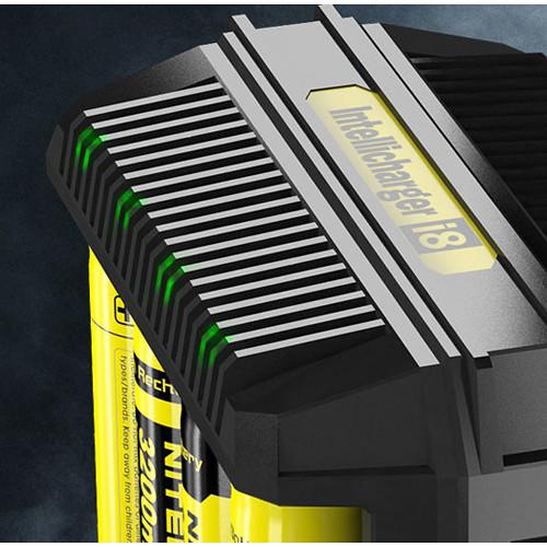 Nitecore i8 Multi-Slot Intelligent Charger for Lithium-Ion, NiMH, or NiCD Batteries