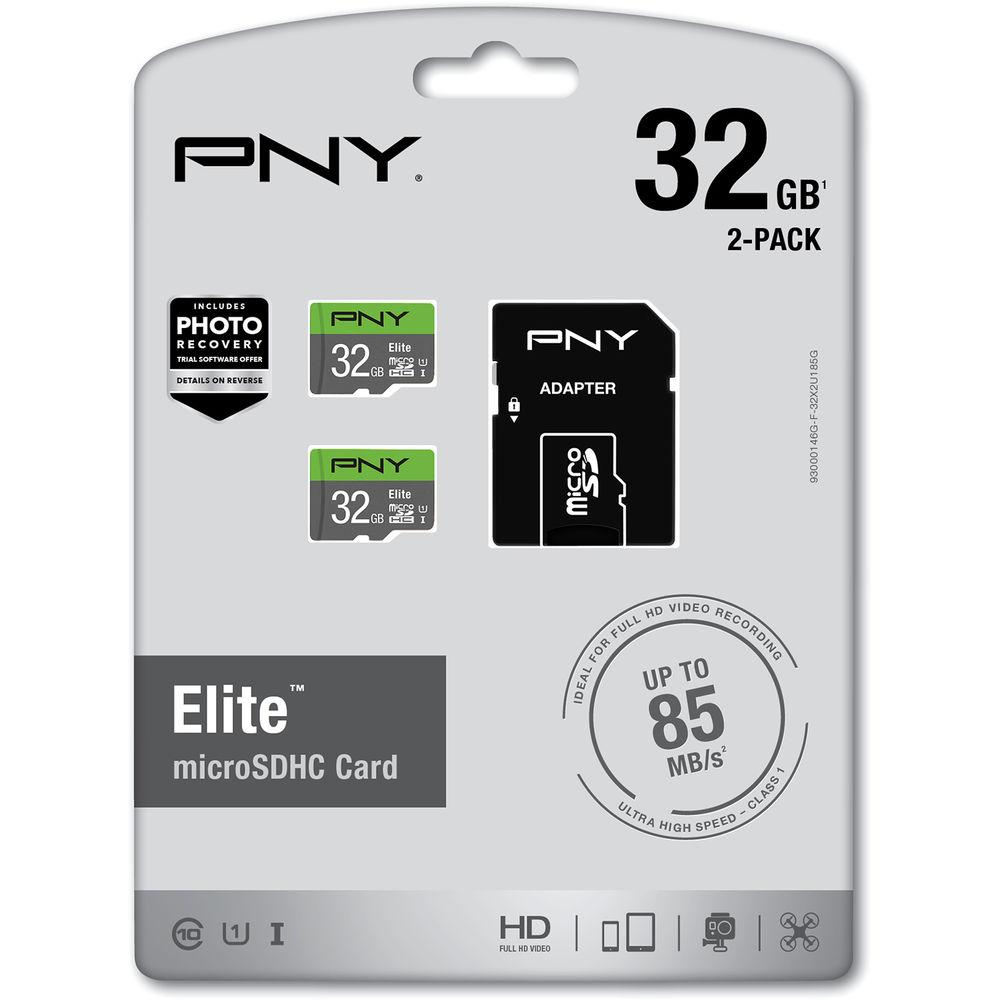 PNY Technologies 32GB Elite UHS-I microSDHC Memory Card