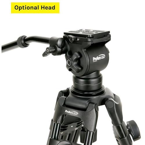 ProAm USA Professional Tandem-Leg Video Tripod with 75mm Bowl Mount