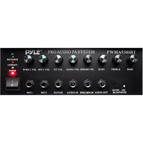 Pyle Pro Wireless Portable Bluetooth PA Speaker System with Wireless Handheld Microphone