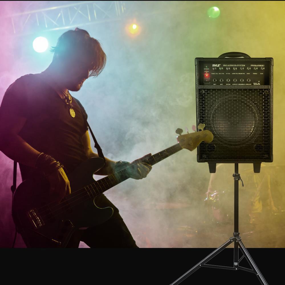 Pyle Pro Wireless Portable Bluetooth PA Speaker System with Wireless Handheld Microphone