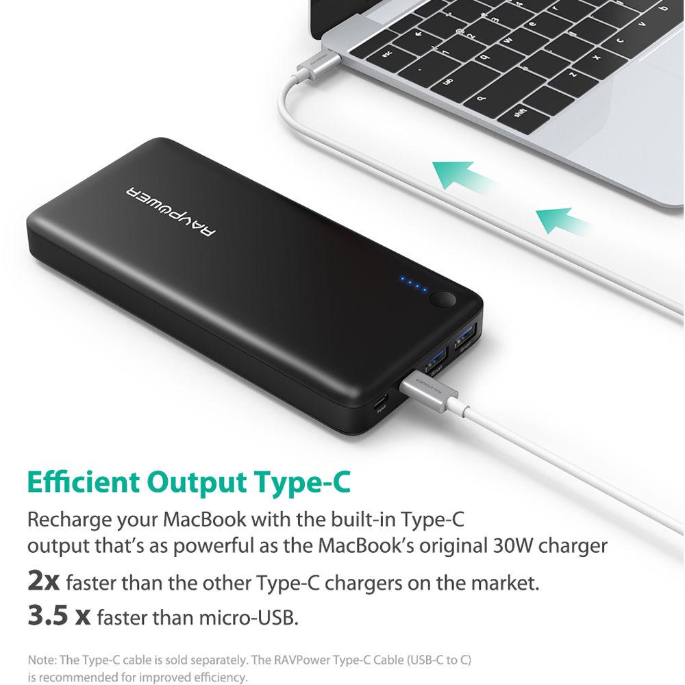 RAVPower 20100mAh USB Type-C Power Bank