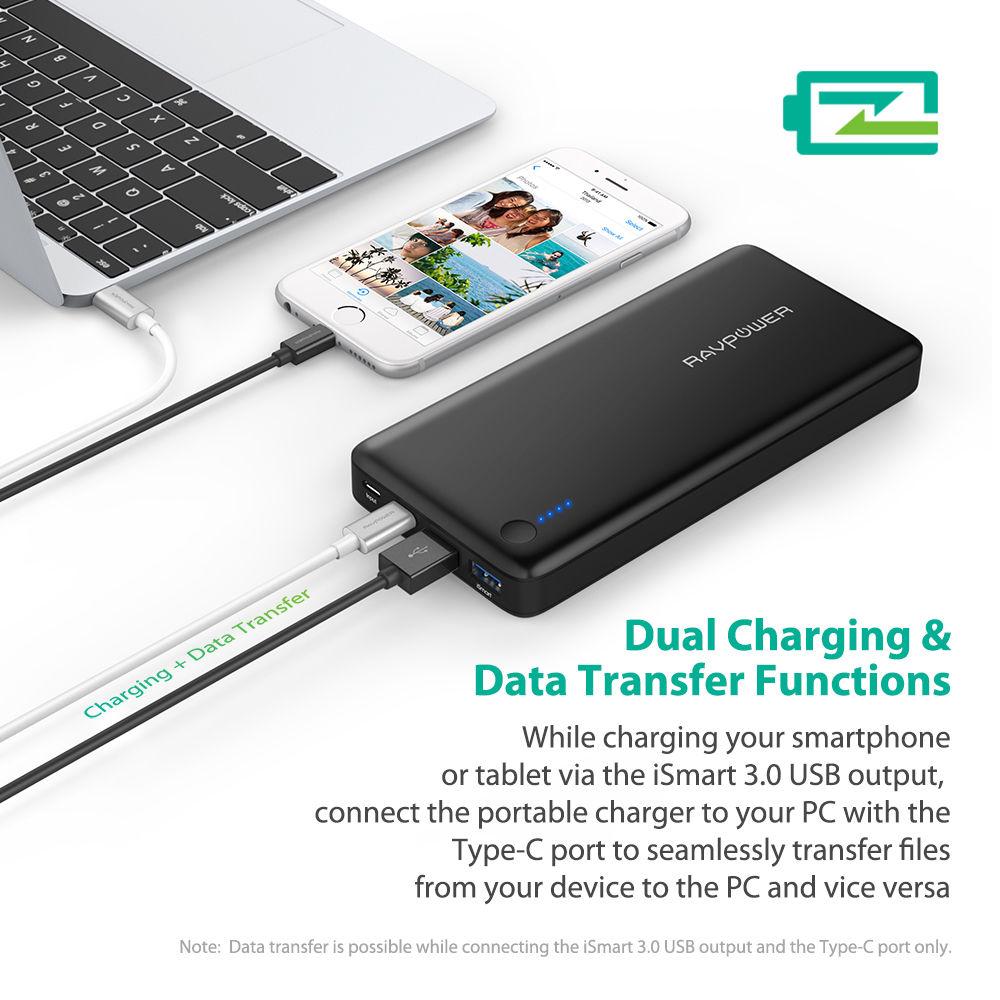 RAVPower 20100mAh USB Type-C Power Bank