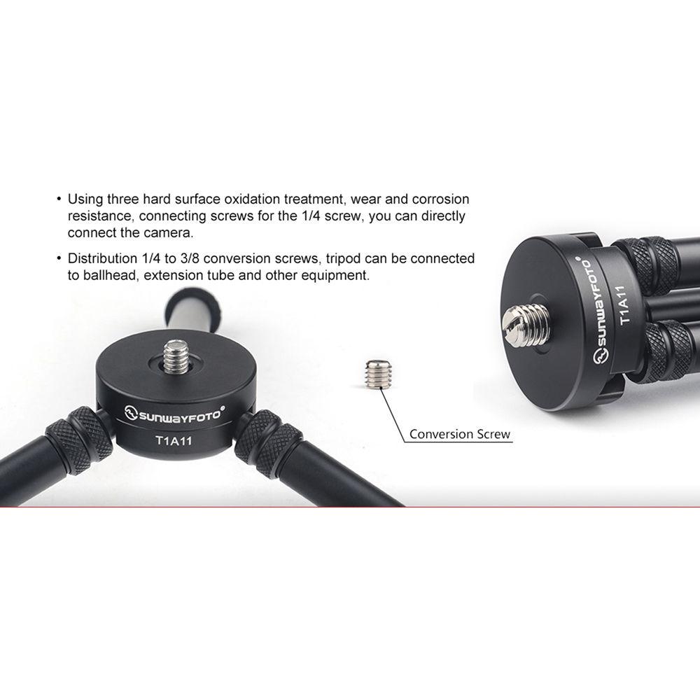 Sunwayfoto T1A11 Aluminum Tabletop Tripod