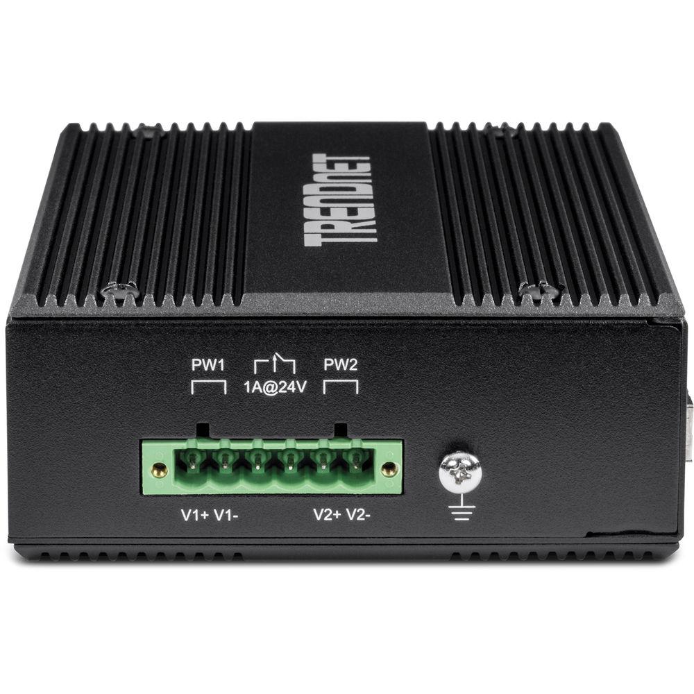 TRENDnet 6-Port Industrial Gigabit PoE DIN-Rail Switch