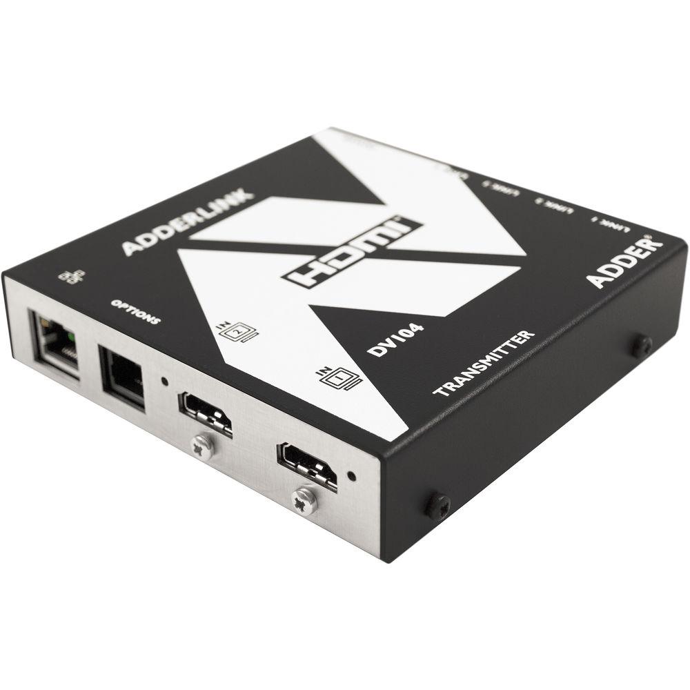 Adder ADDERLink DV104T HDMI Digital Audio Video Switch with 4 x HDMI DV100 Receivers
