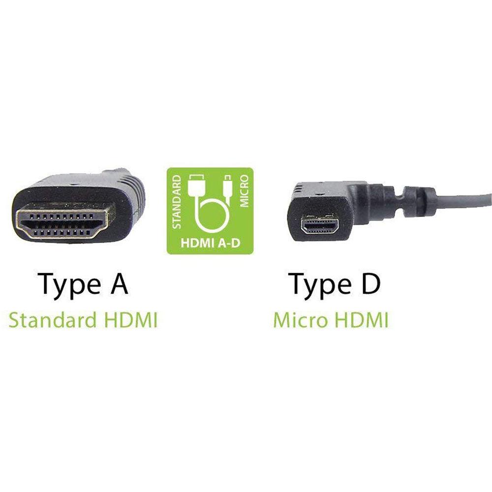 Camera Motion Research UFAR90D15 Thin Right-Angle Micro-HDMI to HDMI Cable