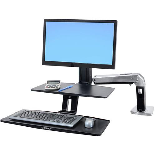 Ergotron WorkFit-A Workstation for Suspended Keyboard and Single HD Monitor