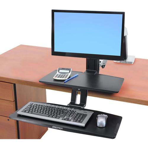 Ergotron WorkFit-A Workstation for Suspended Keyboard and Single HD Monitor