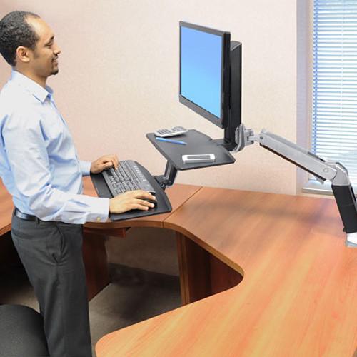 Ergotron WorkFit-A Workstation for Suspended Keyboard and Single HD Monitor, Ergotron, WorkFit-A, Workstation, Suspended, Keyboard, Single, HD, Monitor