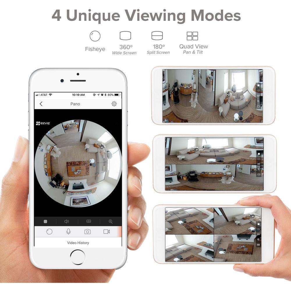 ezviz ez360 3MP Wi-Fi Panoramic Fisheye Camera with Night Vision