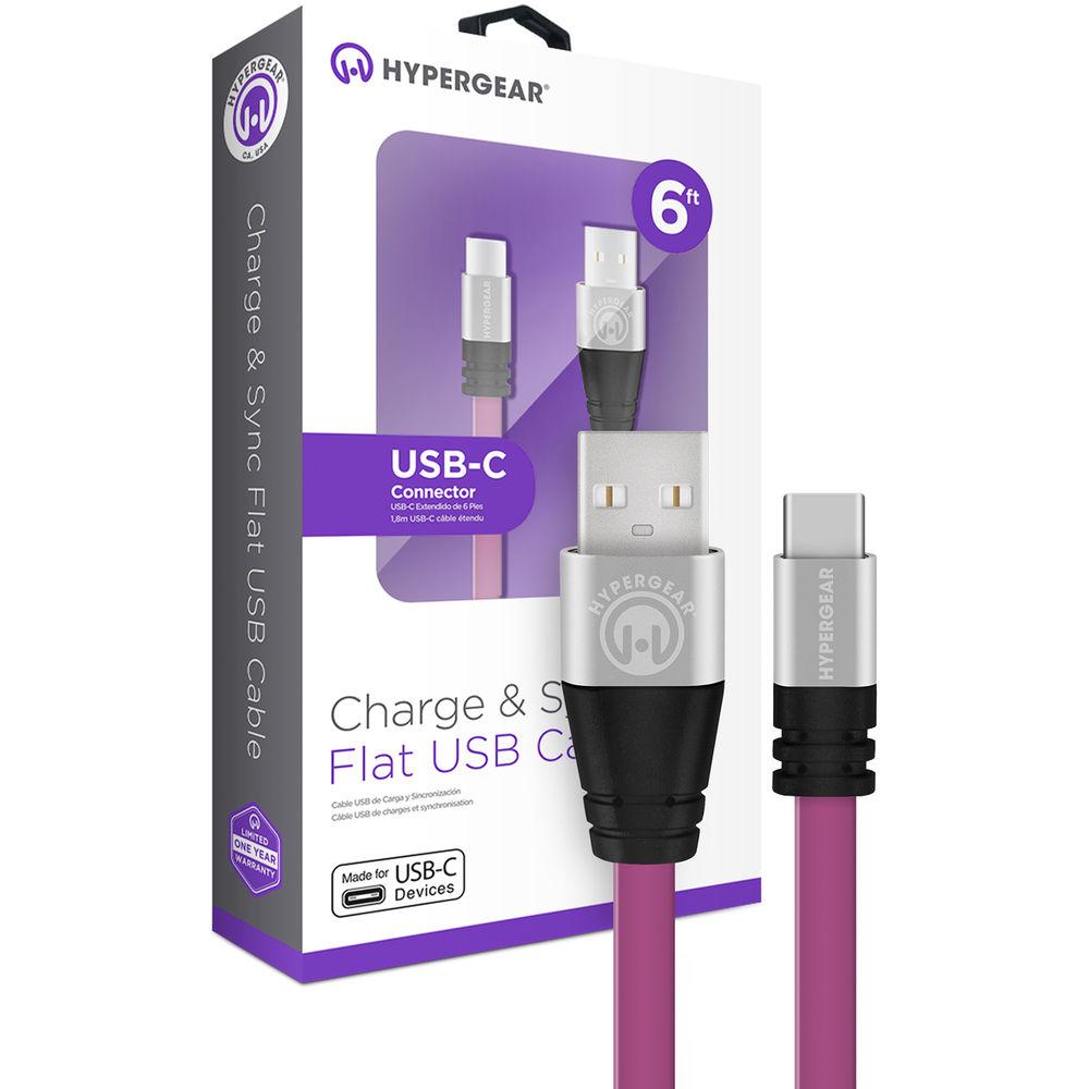 HyperGear Flexi USB 2.0 Type-A to USB Type-C Charge & Sync Flat USB Cable
