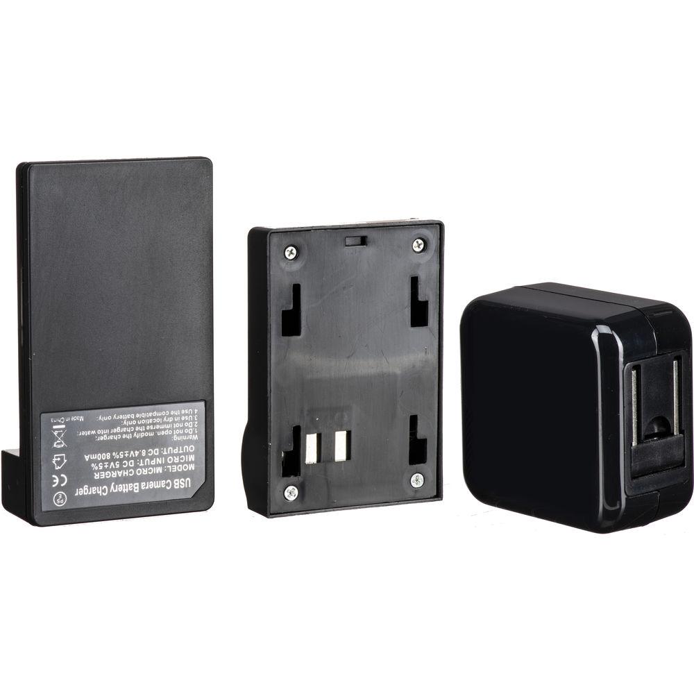 ikan Single DV Battery Charger and USB Wall Adapter with Canon 900-Series Plate