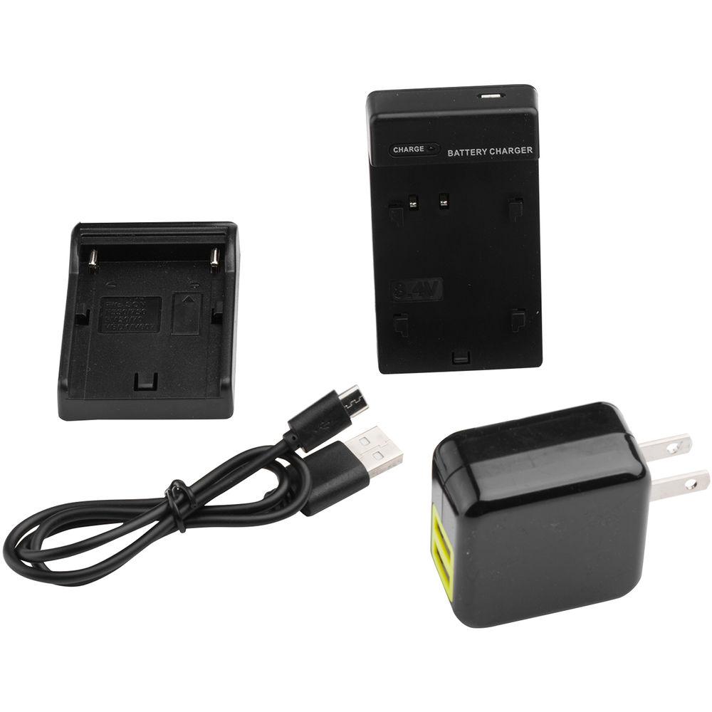 ikan Single DV Battery Charger and USB Wall Adapter with Canon 900-Series Plate