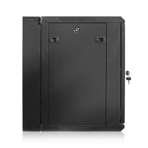 iStarUSA Claytek WMZ1255-KBR1U Swing-Out Wallmount Server Cabinet with 1 RU Sliding Drawer
