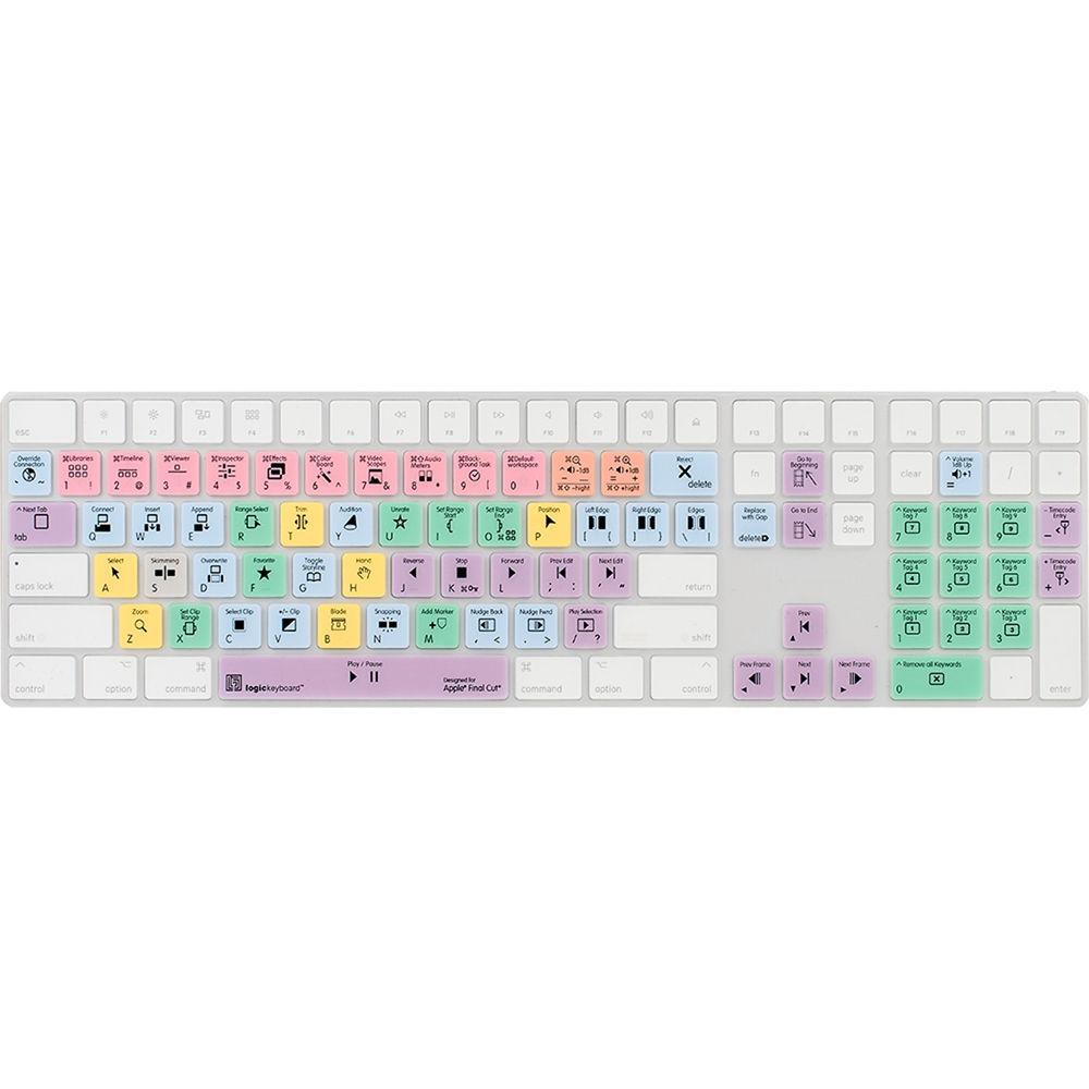 LogicKeyboard Final Cut Pro X Cover for Apple Magic Keyboard with Numeric Keypad