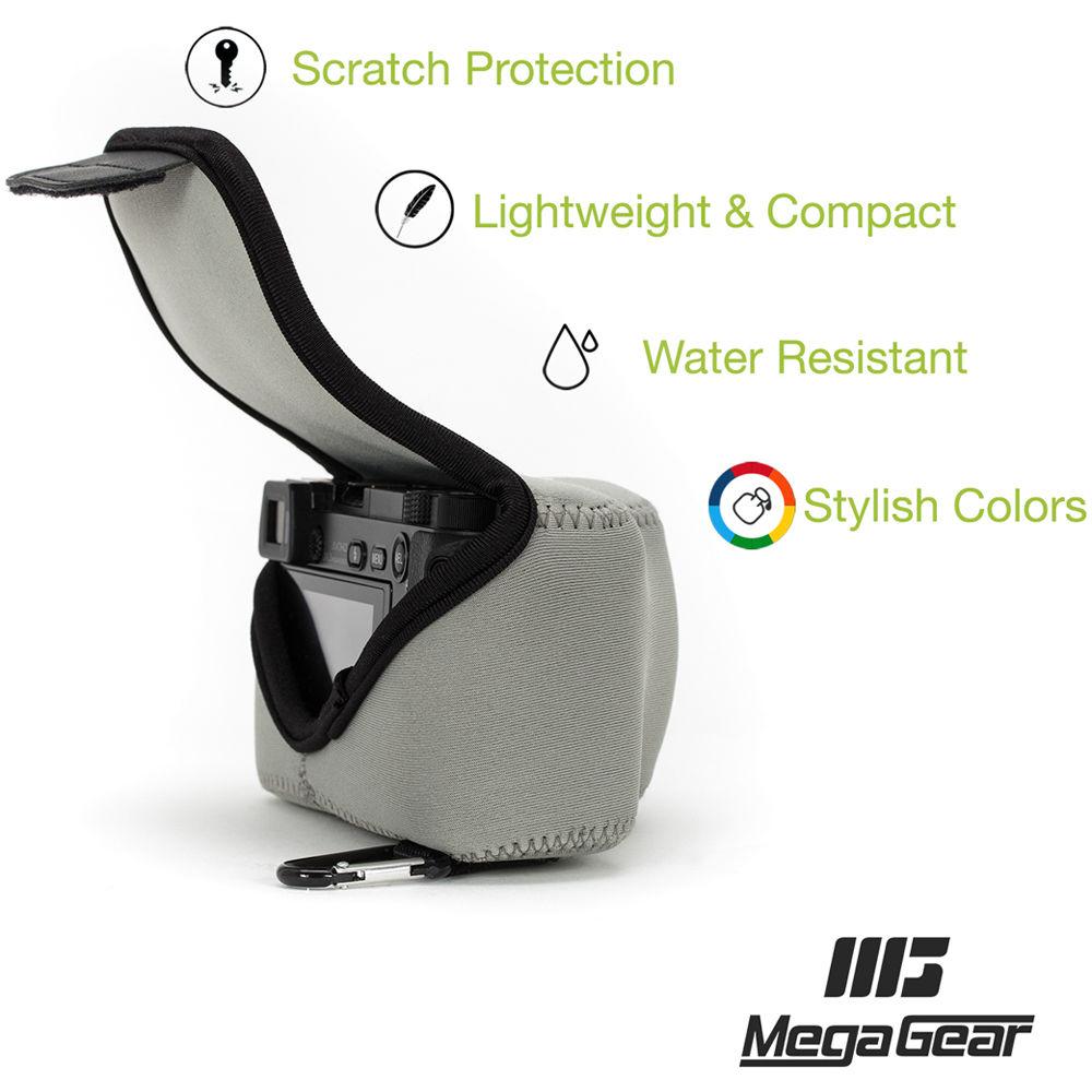 MegaGear Ultra-Light Neoprene Camera Case with Carabiner for Panasonic LUMIX DMC-LX100