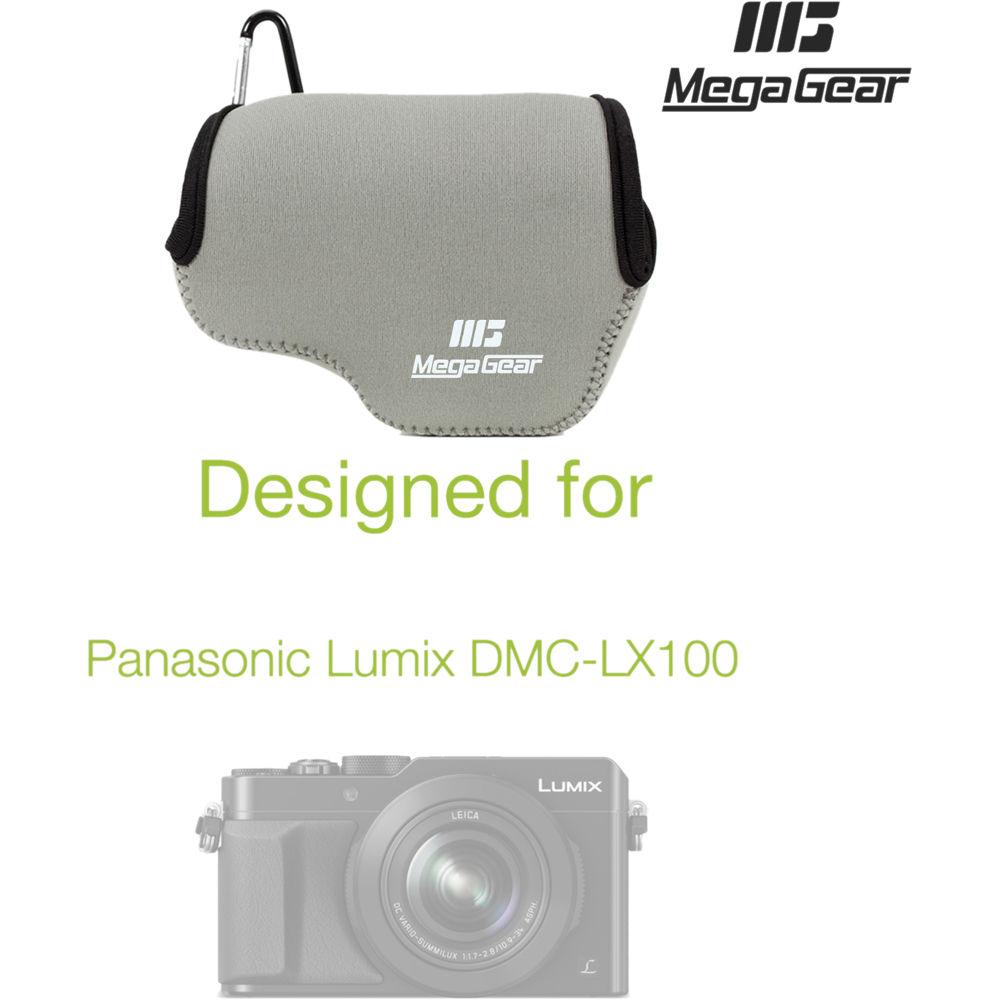 MegaGear Ultra-Light Neoprene Camera Case with Carabiner for Panasonic LUMIX DMC-LX100