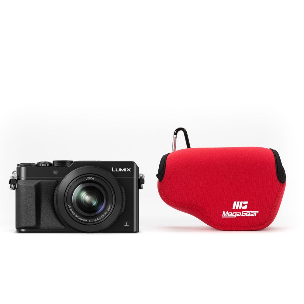 MegaGear Ultra-Light Neoprene Camera Case with Carabiner for Panasonic LUMIX DMC-LX100