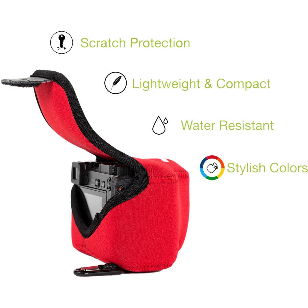 MegaGear Ultra-Light Neoprene Camera Case with Carabiner for Panasonic LUMIX DMC-LX100