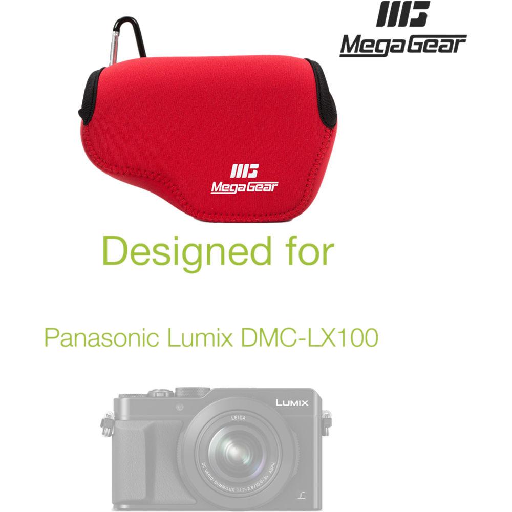 MegaGear Ultra-Light Neoprene Camera Case with Carabiner for Panasonic LUMIX DMC-LX100