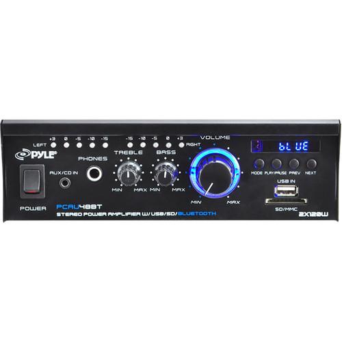 Pyle Pro Mini Blue-Series Stereo 240W Home Theater Power Amplifier with Bluetooth