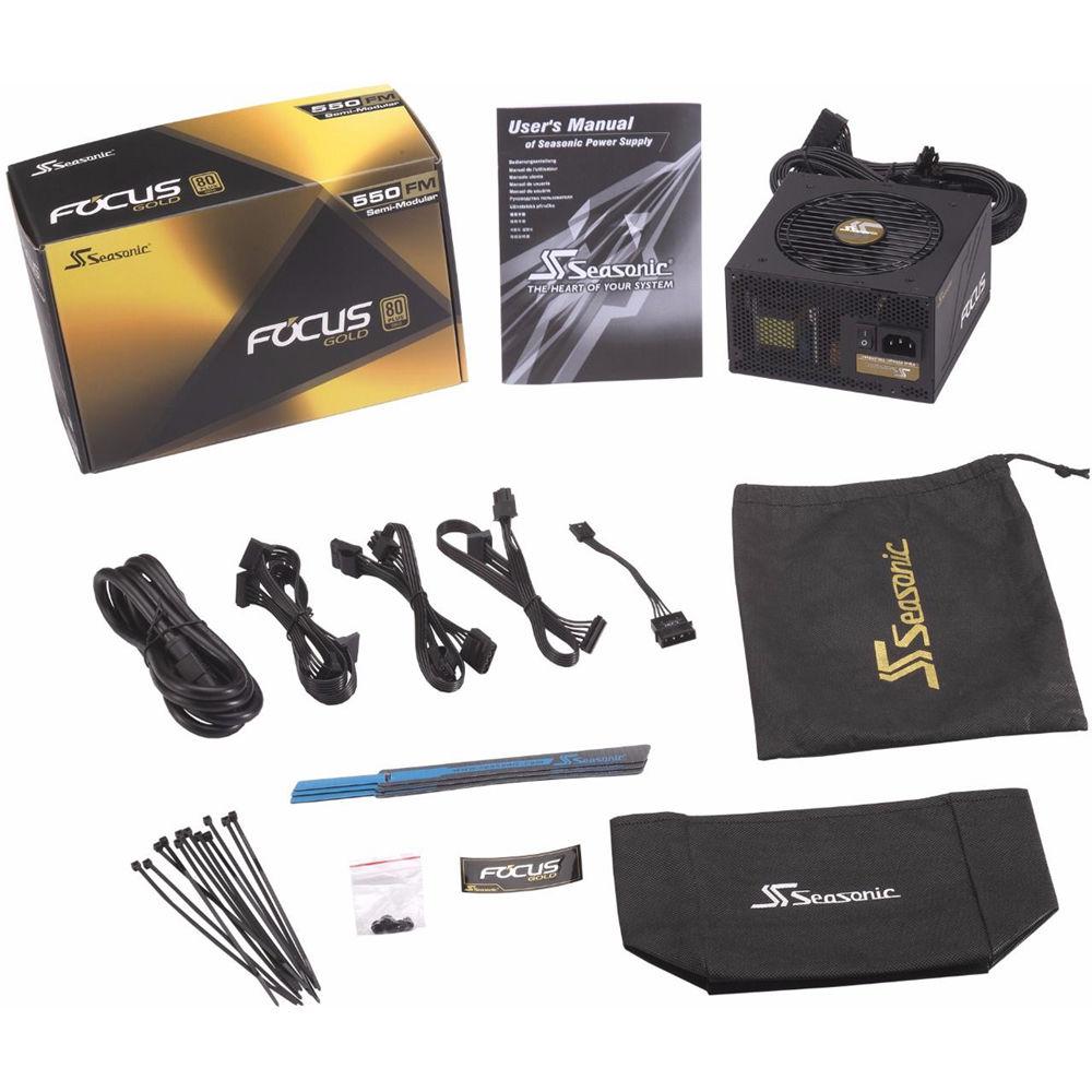 SeaSonic Electronics Focus Gold Series 550W 80 Plus Gold Modular ATX Power Supply