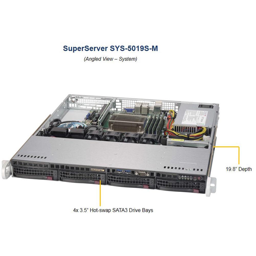 Supermicro 5019S-M 4-Bay 3.5" Hot-Swap SATA III RAID SuperServer