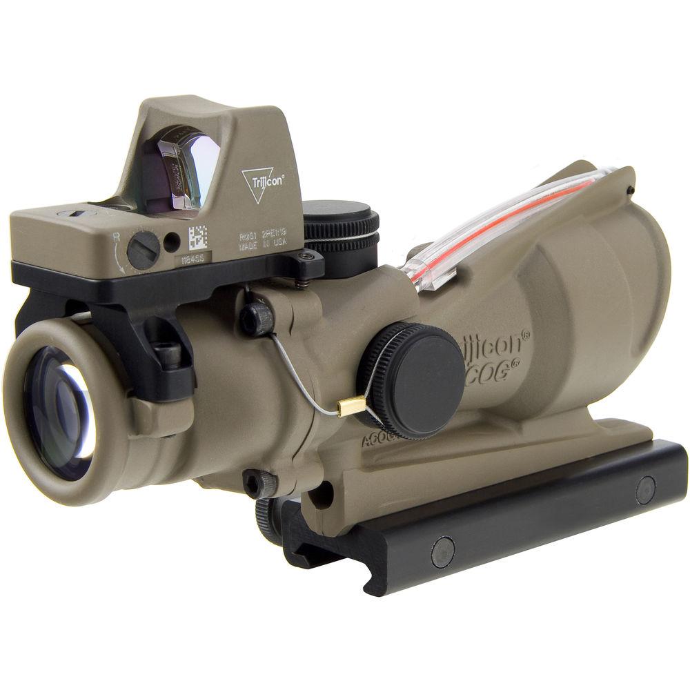 Trijicon 4x32 ACOG Dual Illuminated Riflescope and 3.25 MOA Red Dot Type 2 RMR Sight Kit