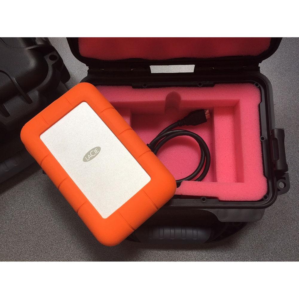 Turtle Waterproof Airtight Case with Insert Foam for LaCie Rugged Drive G-DRIVE ev