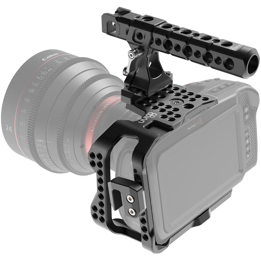 8Sinn Half Cage for Blackmagic Design Pocket Cinema Camera 4K with Top Handle Pro