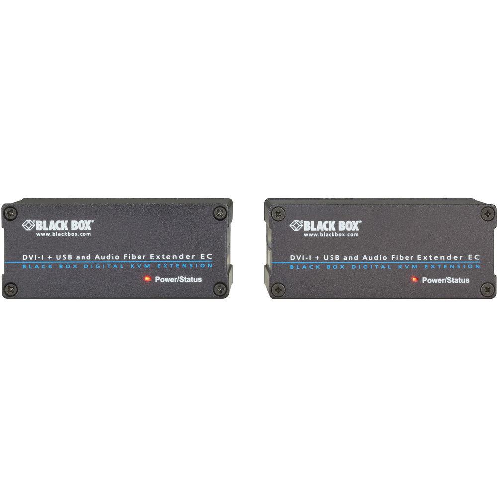 Black Box ServSwitch KVM DVI-D, HDMI, USB 2.0, Audio, Dual-Access, Multimode Fiber Extender, Black, Box, ServSwitch, KVM, DVI-D, HDMI, USB, 2.0, Audio, Dual-Access, Multimode, Fiber, Extender
