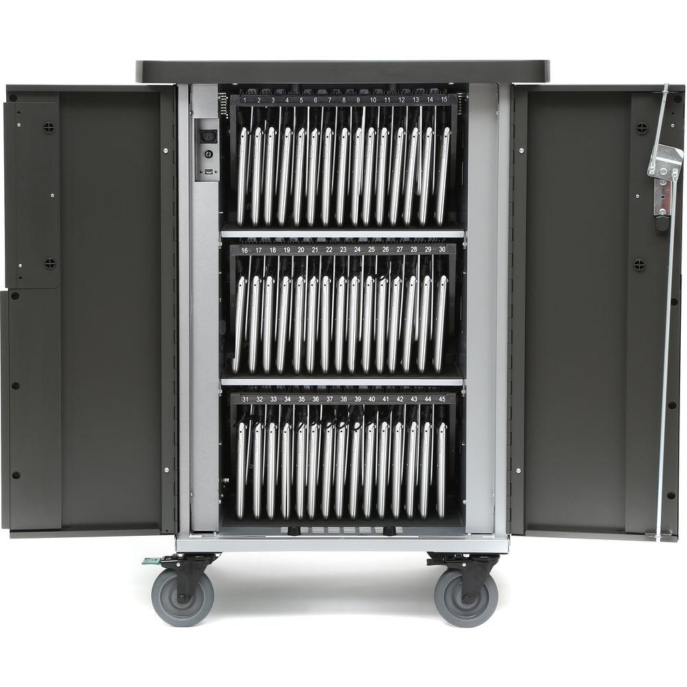 Bretford EVER Cart T45 Mobile 45-Device USB Charging Cart with 180° Back Panel