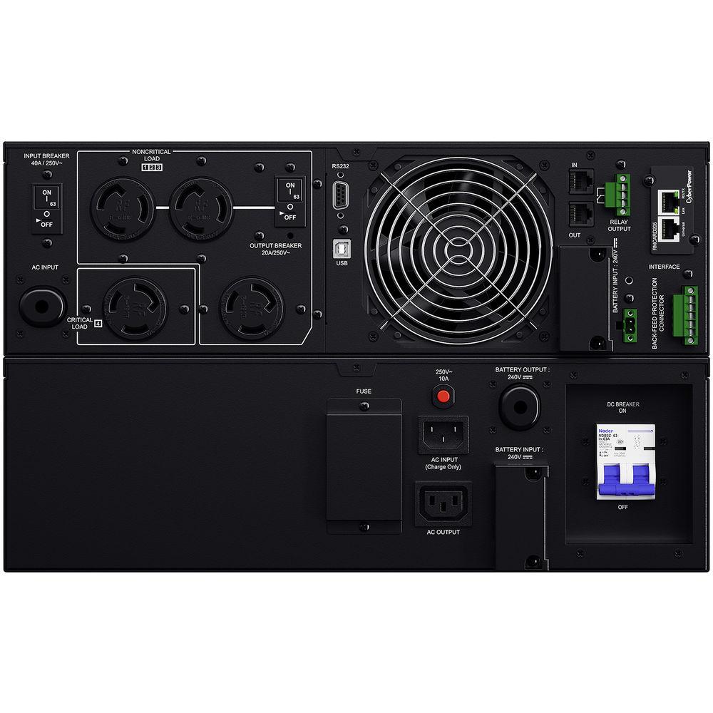 CyberPower UPS 6KVA 5.4KW, Online Double-Conversion UPS, Sine Wave Output, 6U Rack Tower 200-240V