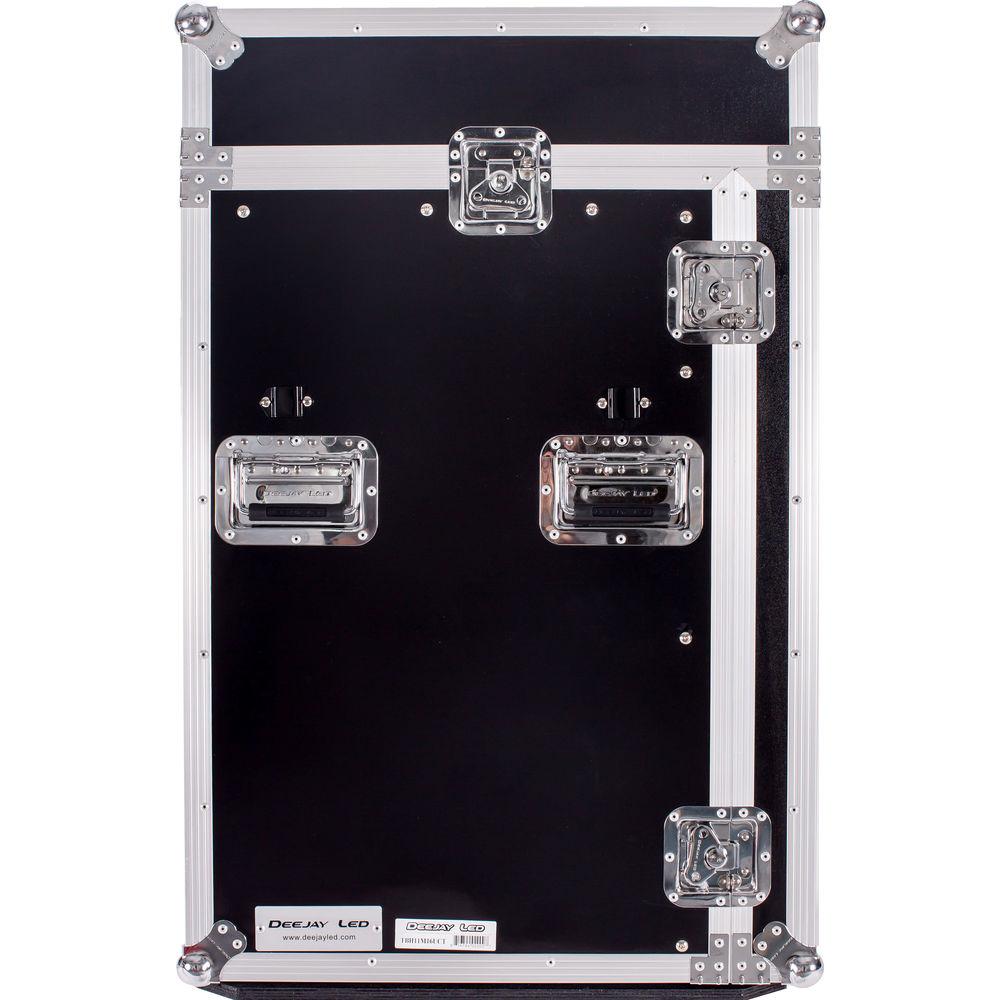 DeeJay LED 11 RU Slant Mixer Rack 16 RU Vertical Rack System with Caster Board and Table