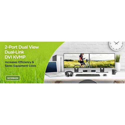 IOGEAR 2-Port Dual View Dual-Link DVI KVMP Switch