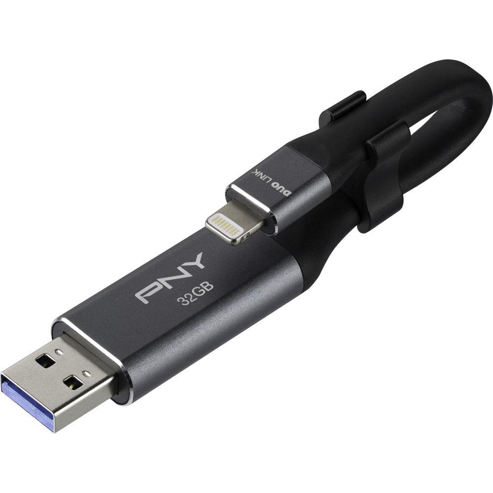 PNY Technologies DUO LINK USB 3.0 OTG Flash Drive for iPhone & iPad