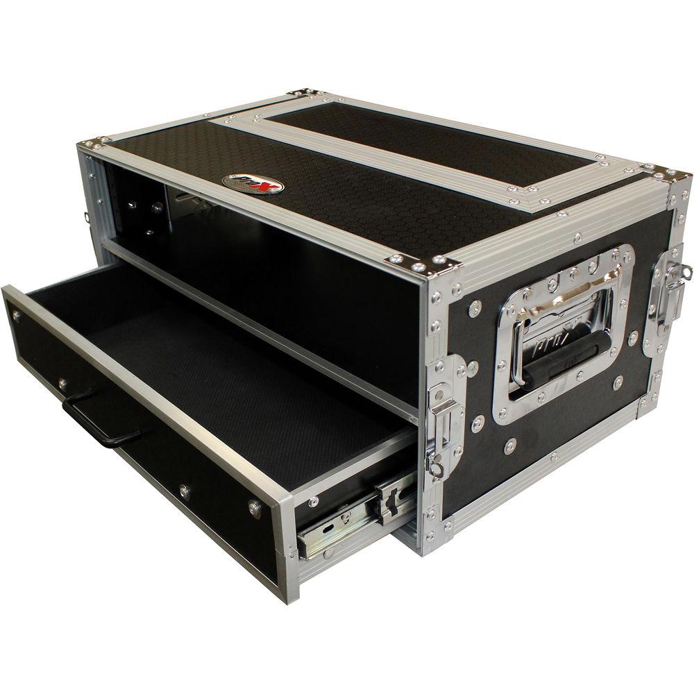 ProX 2-RU Rack Case with 2-RU Rack Drawer