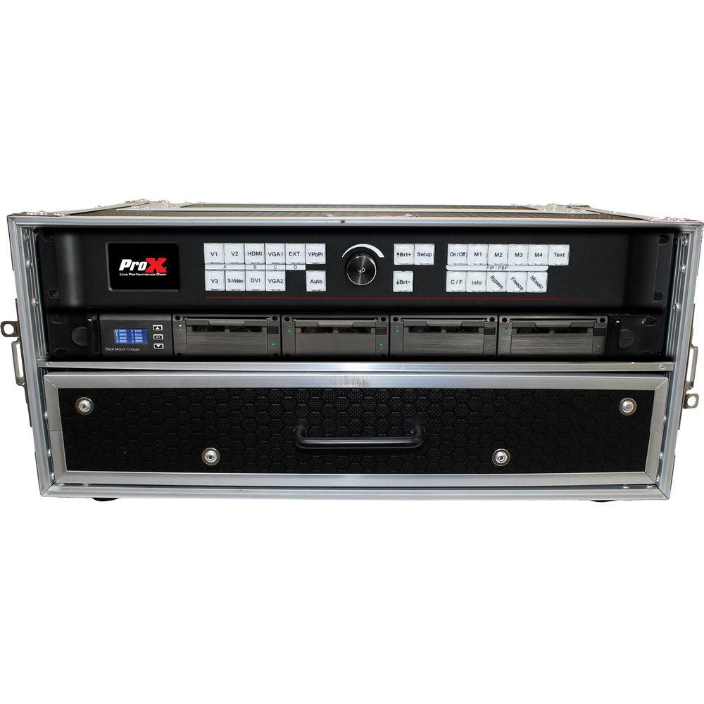 ProX 2-RU Rack Case with 2-RU Rack Drawer