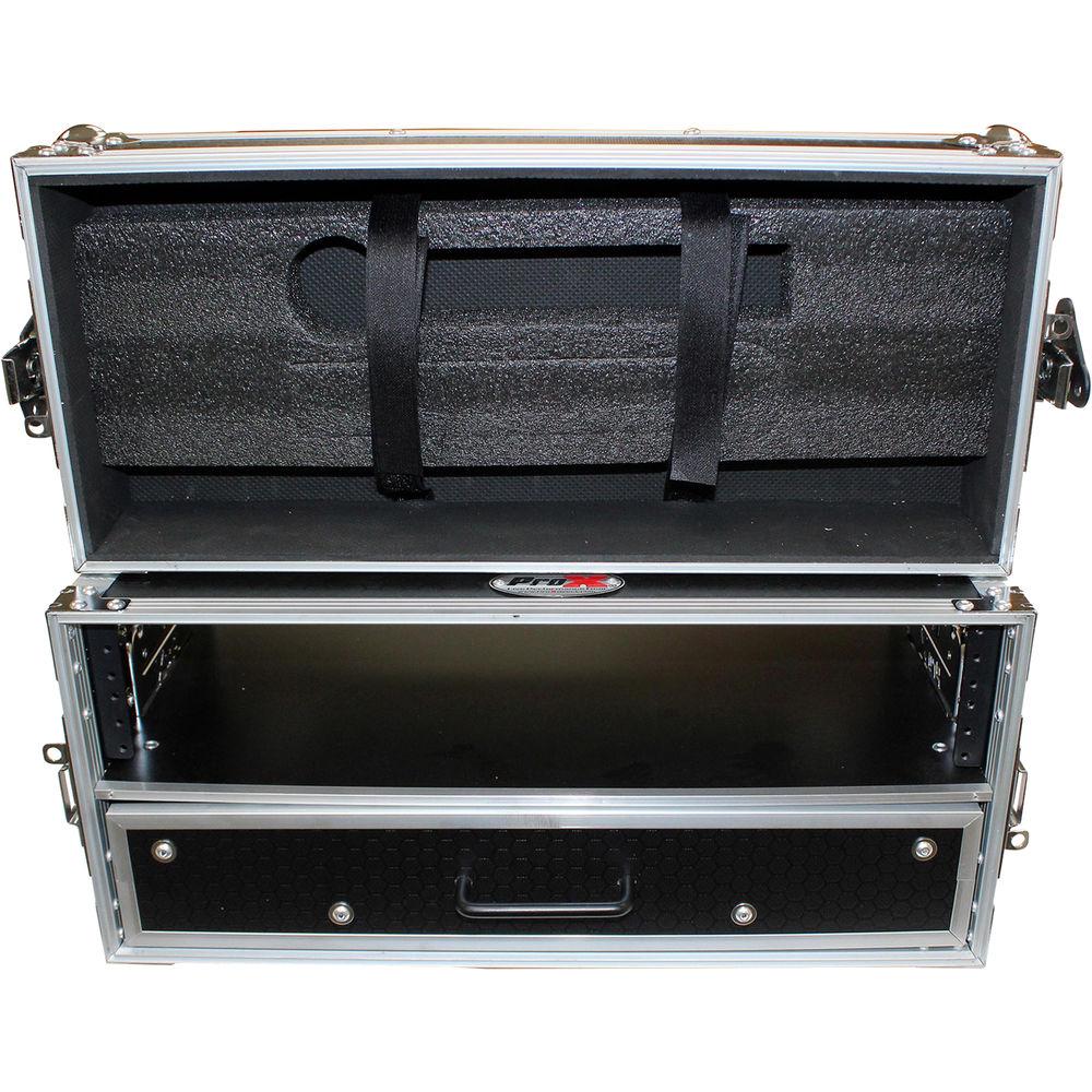 ProX 2-RU Rack Case with 2-RU Rack Drawer