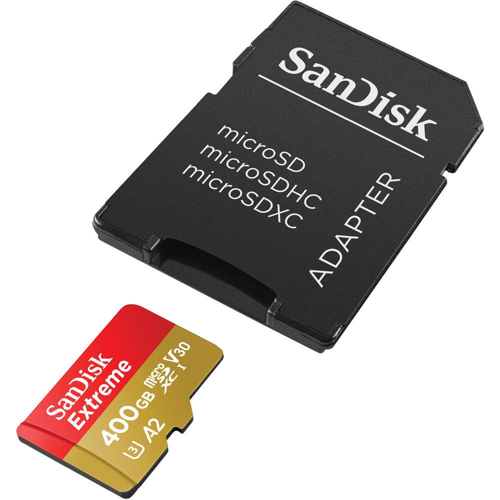 SanDisk 400GB Extreme UHS-I microSDXC Memory Card with SD Adapter