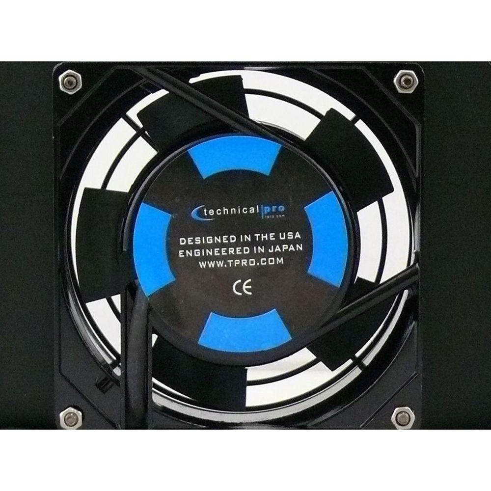 Technical Pro FN3S 3-Fan Rackmount Cooling System with Temperature Display