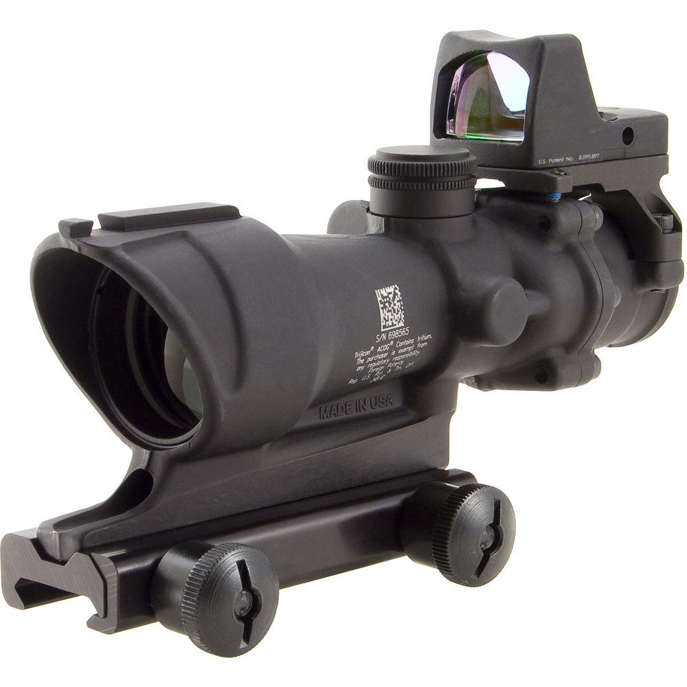 Trijicon 4x32 ACOG Center Illuminated Riflescope and 3.25 MOA Red Dot Type 2 RMR Sight Kit