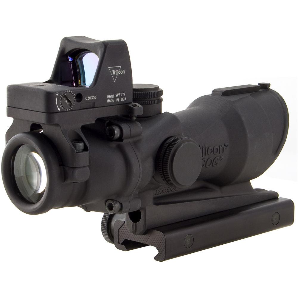 Trijicon 4x32 ACOG Center Illuminated Riflescope and 3.25 MOA Red Dot Type 2 RMR Sight Kit