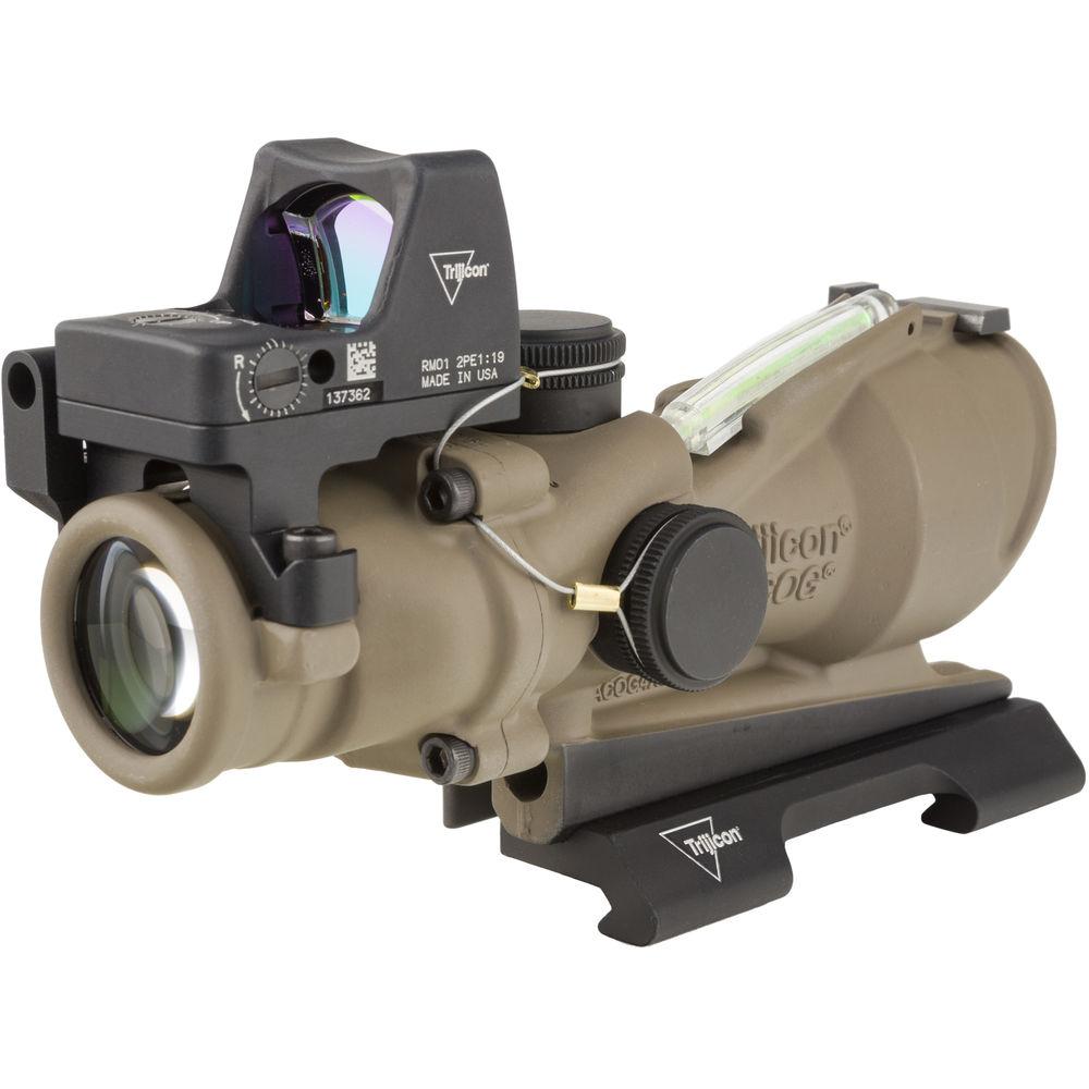 Trijicon 4x32 ACOG Dual Illuminated Riflescope and 3.25 MOA Red Dot Type 2 RMR Sight Kit
