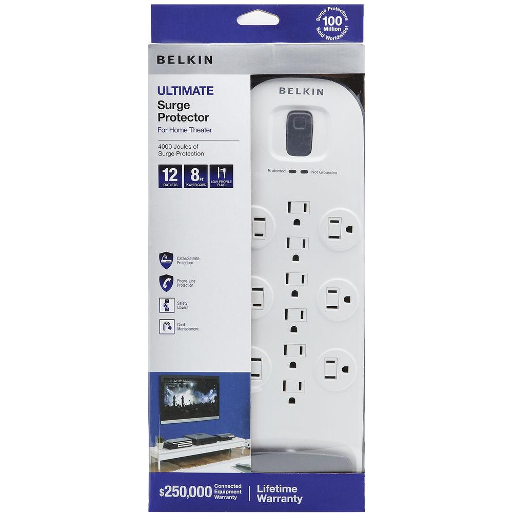 Belkin 12-Outlet Surge Protector with Dual RJ11 Ports