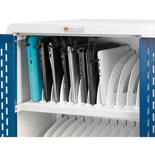 Bretford Core MS Charging Cart AC with Back Panel for Up to 24 Devices